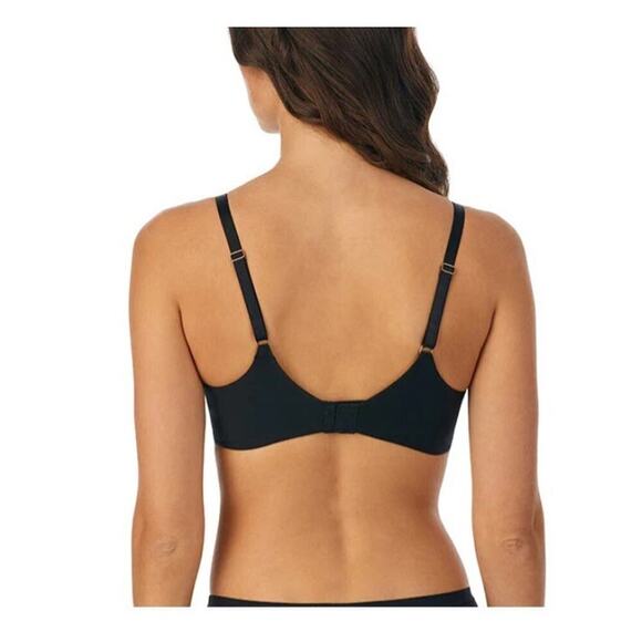 Le Mystere Bra 34B Sheer Illusion Wirefree Lightly Padded Plunge NEW NWT - Picture 2 of 10